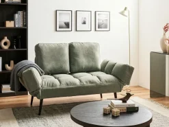 Best Sofa rozkładana dla 2 osób BREKKE Jasnozielony Sofy Z Funkcją Spania|Wszystkie Sofy