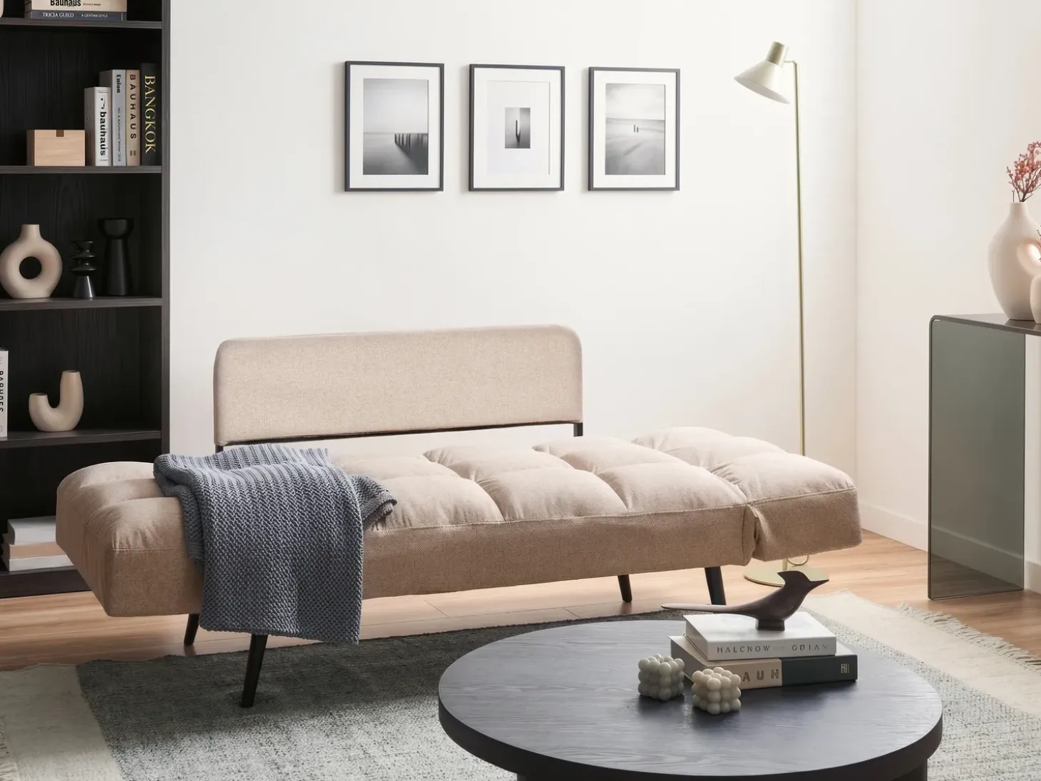 Sale Sofa rozkładana dla 2 osób BREKKE Beżowy Sofy Z Funkcją Spania|Wszystkie Sofy