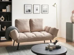 Sale Sofa rozkładana dla 2 osób BREKKE Beżowy Sofy Z Funkcją Spania|Wszystkie Sofy