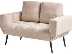 Sale Sofa rozkładana dla 2 osób BREKKE Beżowy Sofy Z Funkcją Spania|Wszystkie Sofy