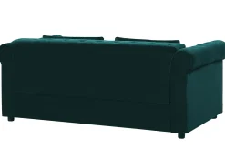 New Sofa rozkładana dla 3 osób CHESTERFIELD Welur Szmaragdowy Sofy Z Funkcją Spania|Wszystkie Sofy