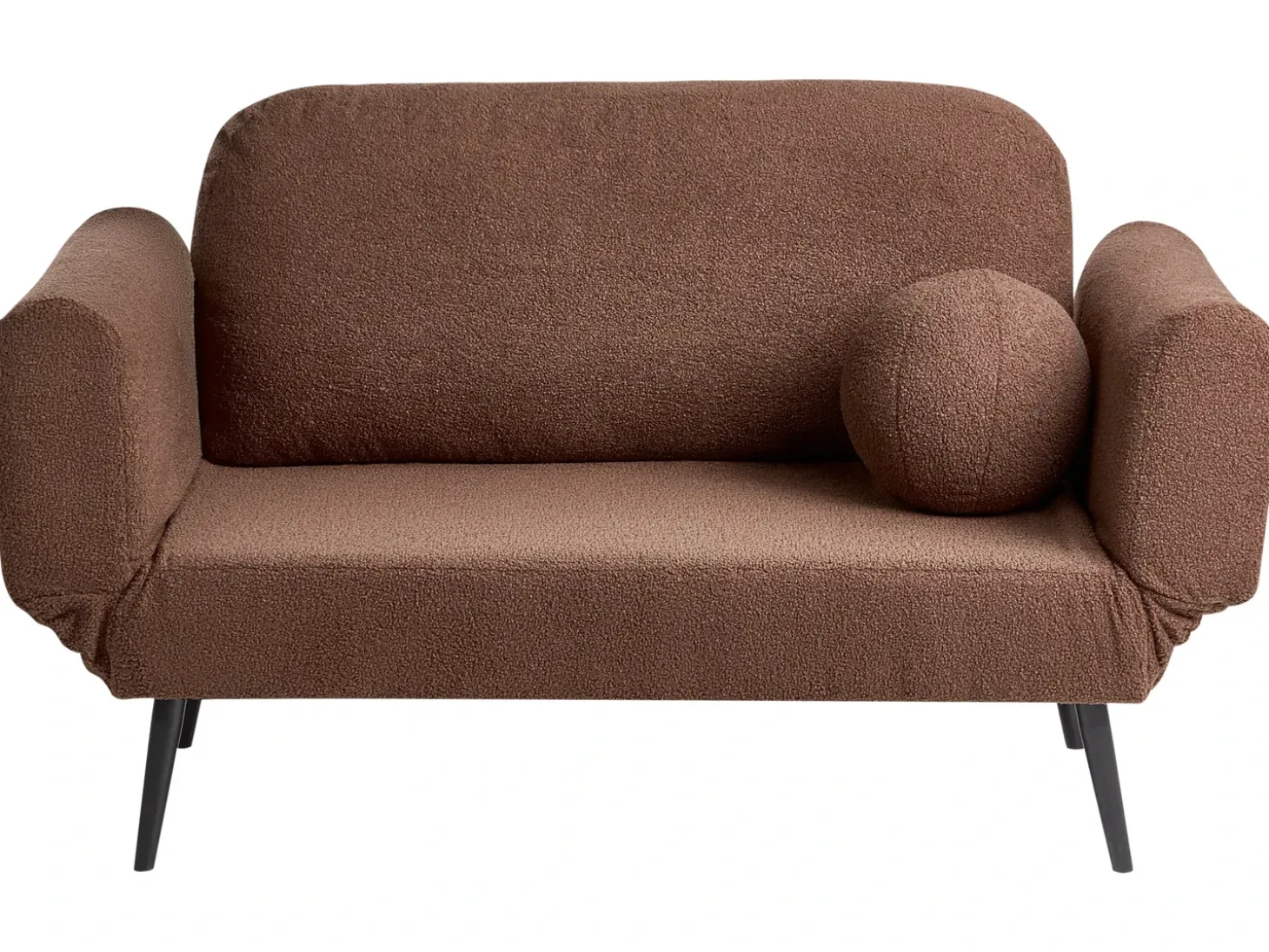 Online Sofa rozkładana dla 2 osób DOROTEA Boucle Brązowy Sofy Z Funkcją Spania|Wszystkie Sofy