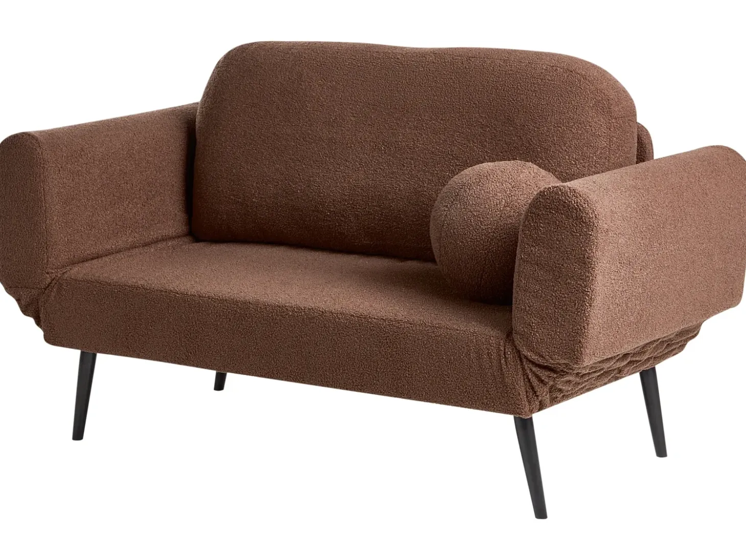 Online Sofa rozkładana dla 2 osób DOROTEA Boucle Brązowy Sofy Z Funkcją Spania|Wszystkie Sofy