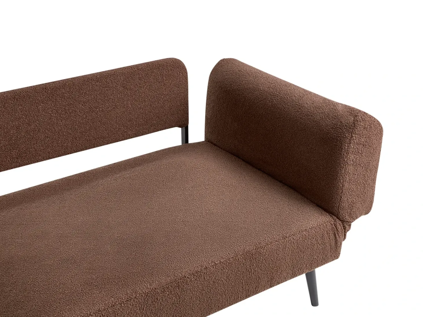 Online Sofa rozkładana dla 2 osób DOROTEA Boucle Brązowy Sofy Z Funkcją Spania|Wszystkie Sofy