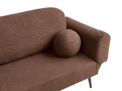 Online Sofa rozkładana dla 2 osób DOROTEA Boucle Brązowy Sofy Z Funkcją Spania|Wszystkie Sofy