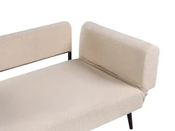 Sofa rozkładana dla 2 osób DOROTEA Boucle Beżowy Sofy Z Funkcją Spania|Wszystkie Sofy