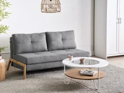 New Sofa rozkładana dla 2 osób EDLAND Ciemnoszary Sofy Z Funkcją Spania|Wszystkie Sofy