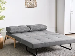 New Sofa rozkładana dla 2 osób EDLAND Ciemnoszary Sofy Z Funkcją Spania|Wszystkie Sofy