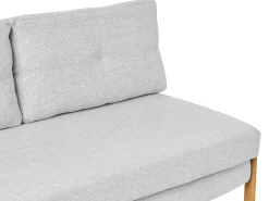 Outlet dla 2 osób EDLAND Jasnoszary Sofy Z Funkcją Spania|Wszystkie Sofy