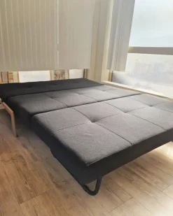 New dla 2 osób EDLAND Czarny Sofy Z Funkcją Spania|Wszystkie Sofy