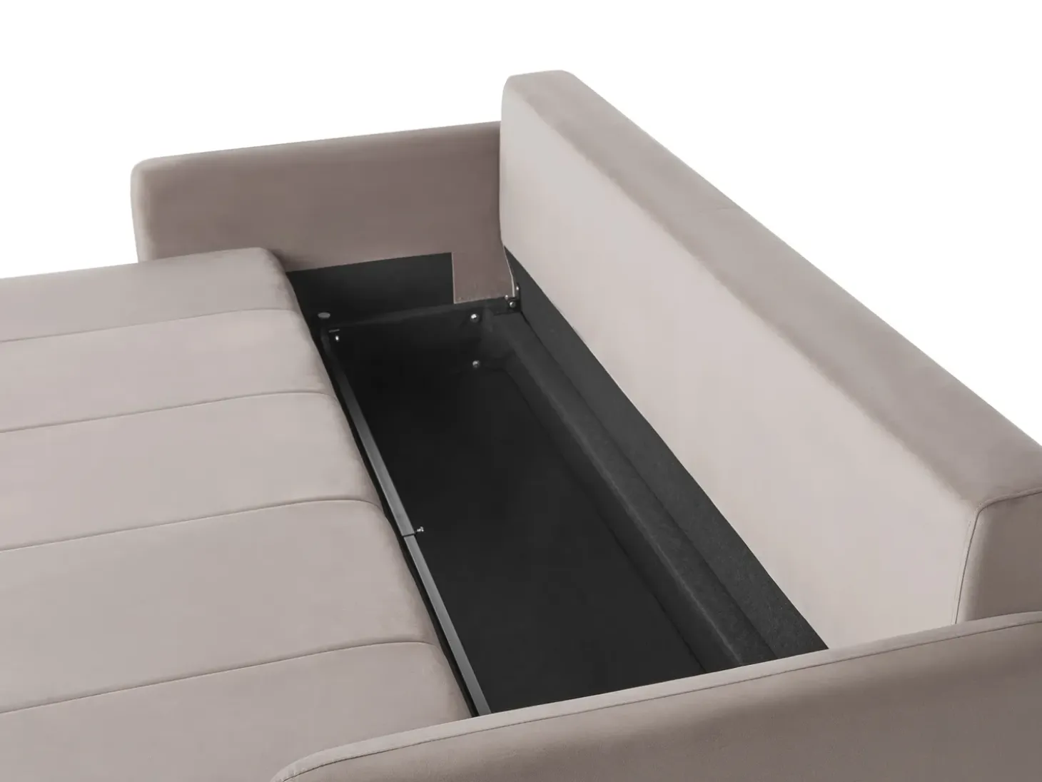 New Sofa rozkładana dla 3 osób EGGE Welur Beżowoszary Sofy Z Funkcją Spania|Wszystkie Sofy