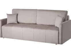 New Sofa rozkładana dla 3 osób EGGE Welur Beżowoszary Sofy Z Funkcją Spania|Wszystkie Sofy