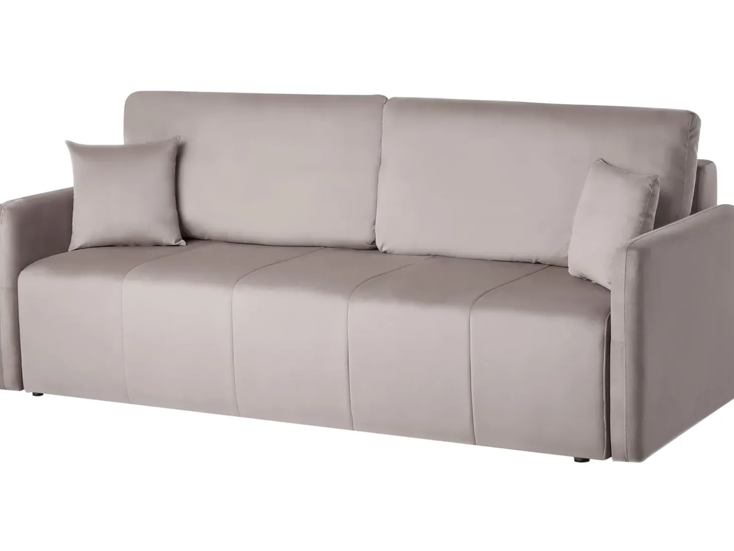 New Sofa rozkładana dla 3 osób EGGE Welur Beżowoszary Sofy Z Funkcją Spania|Wszystkie Sofy