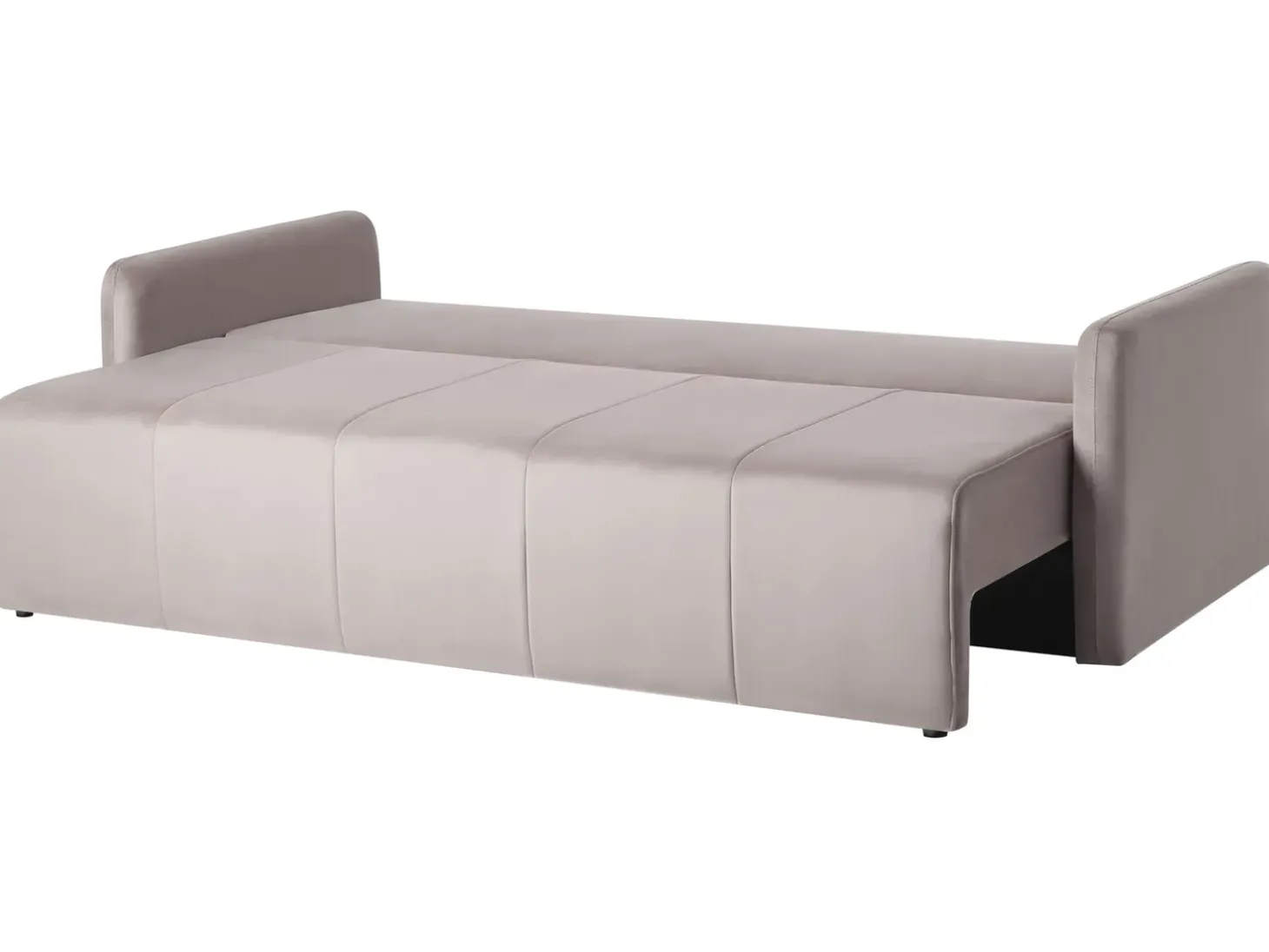 New Sofa rozkładana dla 3 osób EGGE Welur Beżowoszary Sofy Z Funkcją Spania|Wszystkie Sofy