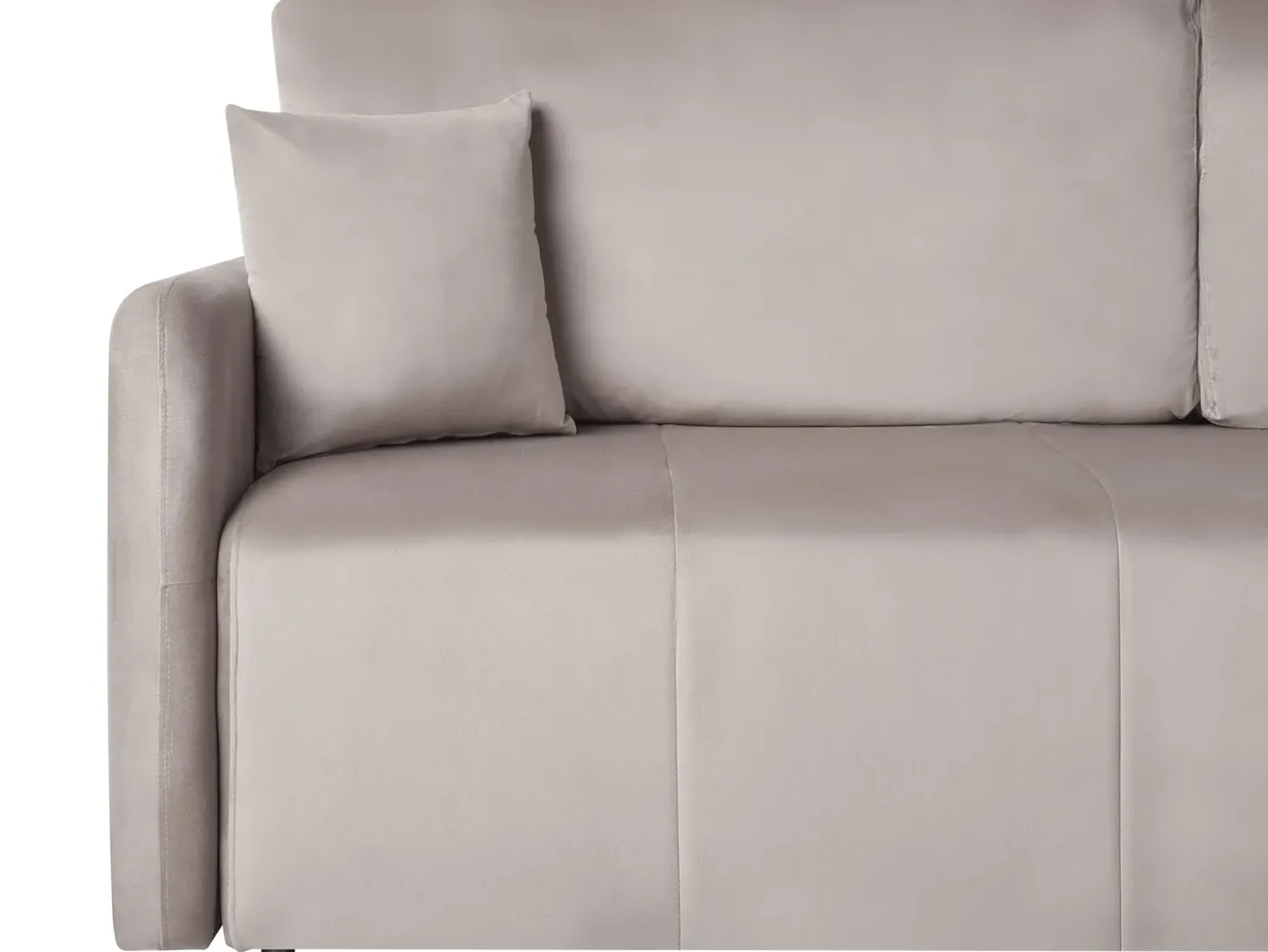 New Sofa rozkładana dla 3 osób EGGE Welur Beżowoszary Sofy Z Funkcją Spania|Wszystkie Sofy