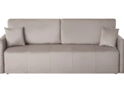 New Sofa rozkładana dla 3 osób EGGE Welur Beżowoszary Sofy Z Funkcją Spania|Wszystkie Sofy