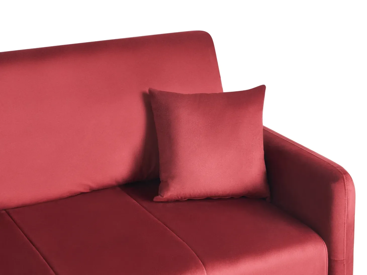 Sale Sofa rozkładana dla 3 osób EGGE Welur Burgundowy Sofy Z Funkcją Spania|Wszystkie Sofy