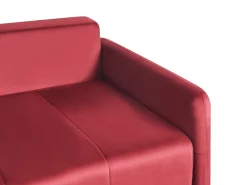 Sale Sofa rozkładana dla 3 osób EGGE Welur Burgundowy Sofy Z Funkcją Spania|Wszystkie Sofy