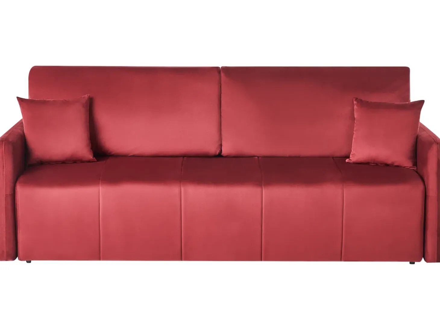 Sale Sofa rozkładana dla 3 osób EGGE Welur Burgundowy Sofy Z Funkcją Spania|Wszystkie Sofy