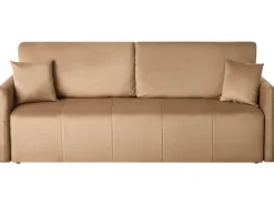 Discount Sofa rozkładana dla 3 osób EGGE Welur Jasno Sofy Z Funkcją Spania|Wszystkie Sofy