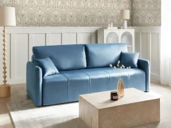 Sale Sofa rozkładana dla 3 osób EGGE Welur Sofy Z Funkcją Spania|Wszystkie Sofy