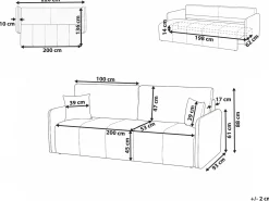 Sale Sofa rozkładana dla 3 osób EGGE Welur Sofy Z Funkcją Spania|Wszystkie Sofy