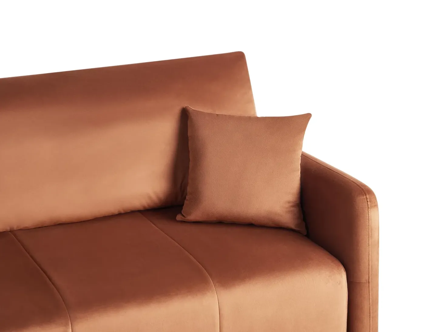 New Sofa rozkładana dla 3 osób EGGE Welur Złoty brąz Sofy Z Funkcją Spania|Wszystkie Sofy