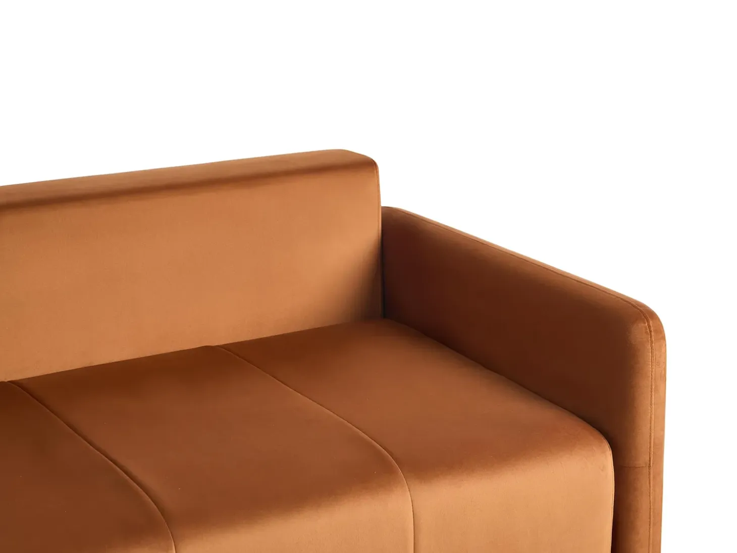 New Sofa rozkładana dla 3 osób EGGE Welur Złoty brąz Sofy Z Funkcją Spania|Wszystkie Sofy