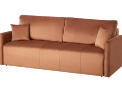 New Sofa rozkładana dla 3 osób EGGE Welur Złoty brąz Sofy Z Funkcją Spania|Wszystkie Sofy