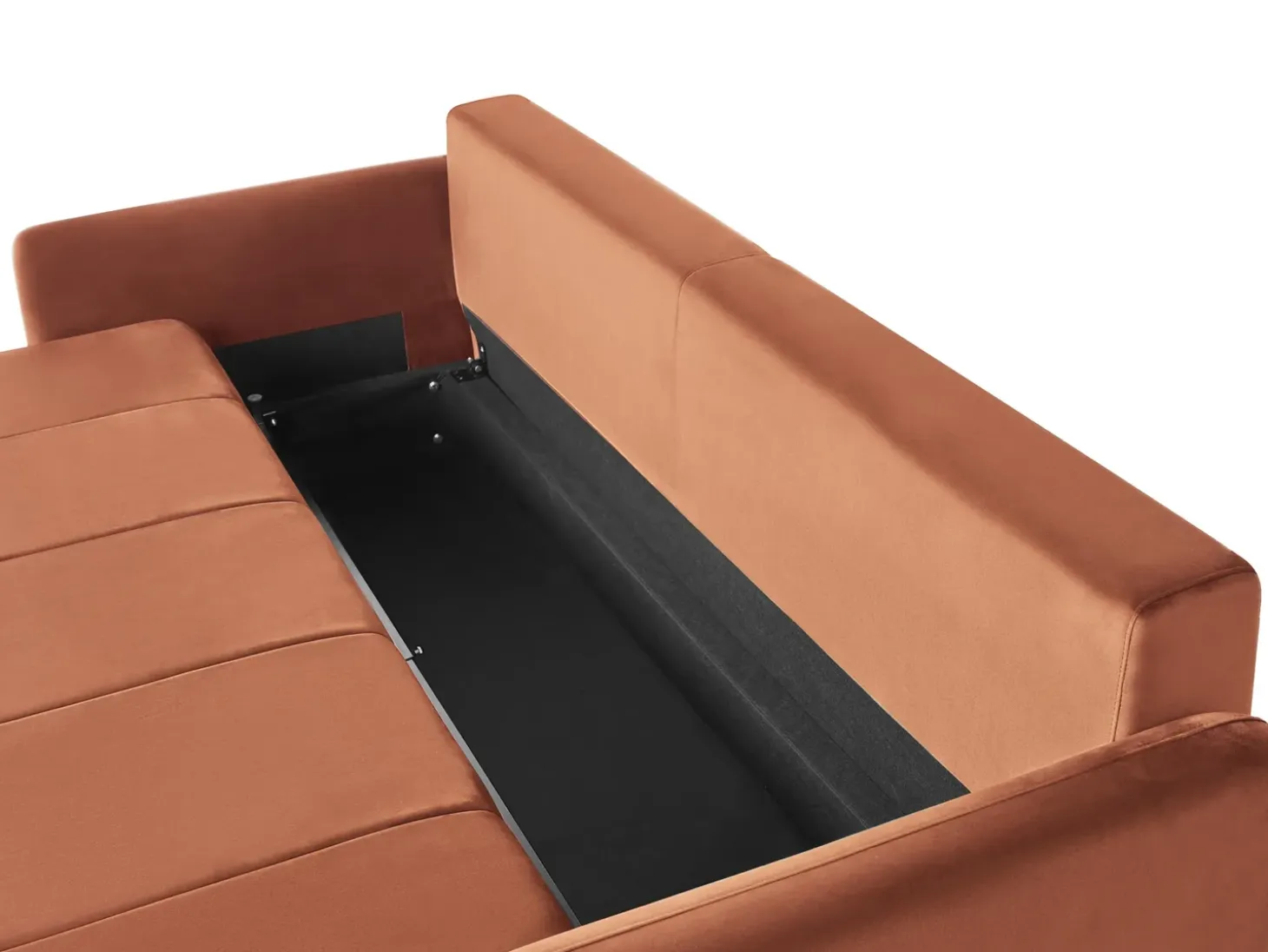 New Sofa rozkładana dla 3 osób EGGE Welur Złoty brąz Sofy Z Funkcją Spania|Wszystkie Sofy