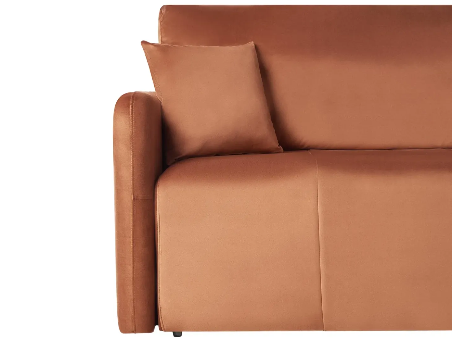 New Sofa rozkładana dla 3 osób EGGE Welur Złoty brąz Sofy Z Funkcją Spania|Wszystkie Sofy