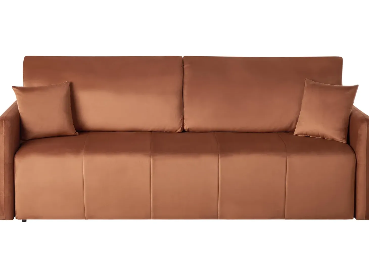 New Sofa rozkładana dla 3 osób EGGE Welur Złoty brąz Sofy Z Funkcją Spania|Wszystkie Sofy