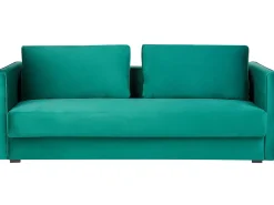 Online Sofa rozkładana dla 3 osób EKSJO Welur Szmaragdowy ze schowkiem Sofy Z Funkcją Spania|Wszystkie Sofy