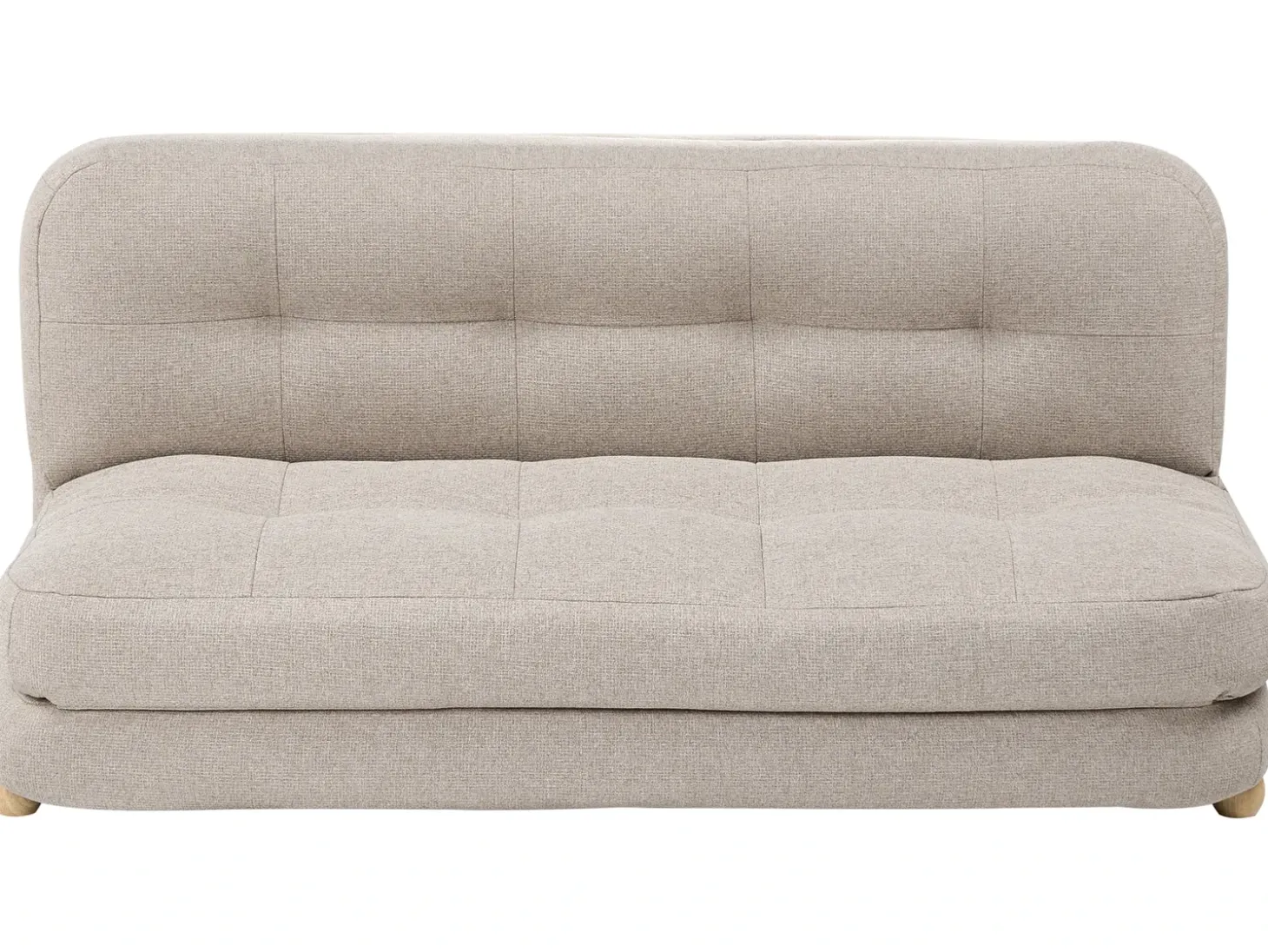 Discount Sofa rozkładana dla 2 osób ESBJERG Len syntetyczny Beżowy Sofy Z Funkcją Spania|Wszystkie Sofy