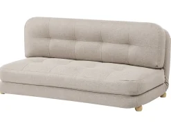 Discount Sofa rozkładana dla 2 osób ESBJERG Len syntetyczny Beżowy Sofy Z Funkcją Spania|Wszystkie Sofy