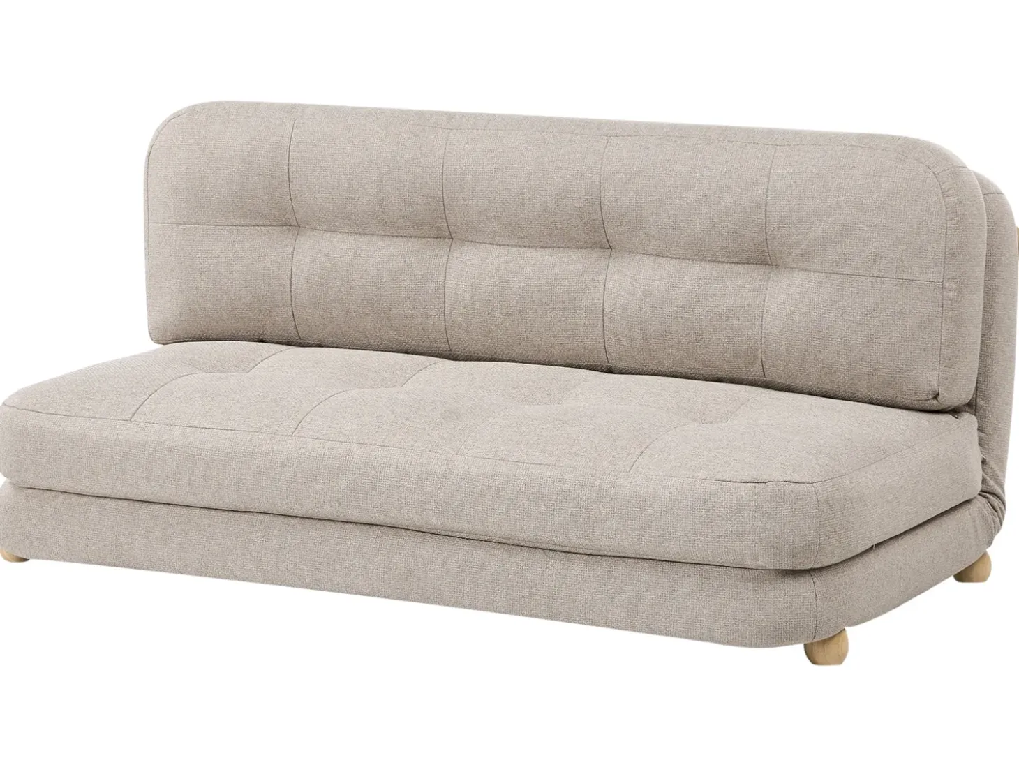 Discount Sofa rozkładana dla 2 osób ESBJERG Len syntetyczny Beżowy Sofy Z Funkcją Spania|Wszystkie Sofy