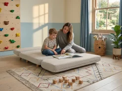 Discount Sofa rozkładana dla 2 osób ESBJERG Len syntetyczny Beżowy Sofy Z Funkcją Spania|Wszystkie Sofy