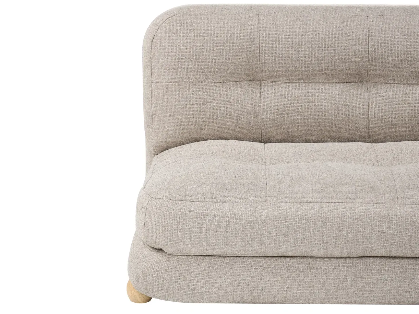 Discount Sofa rozkładana dla 2 osób ESBJERG Len syntetyczny Beżowy Sofy Z Funkcją Spania|Wszystkie Sofy