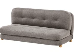 Clearance Sofa rozkładana dla 2 osób ESBJERG Len syntetyczny Ciemnoszary Sofy Z Funkcją Spania|Wszystkie Sofy
