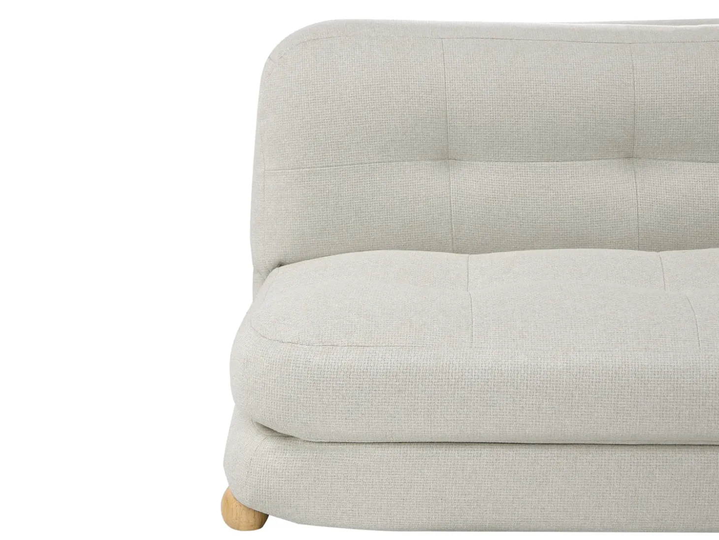 Discount Sofa rozkładana dla 2 osób ESBJERG Len syntetyczny Złamana biel Sofy Z Funkcją Spania|Wszystkie Sofy