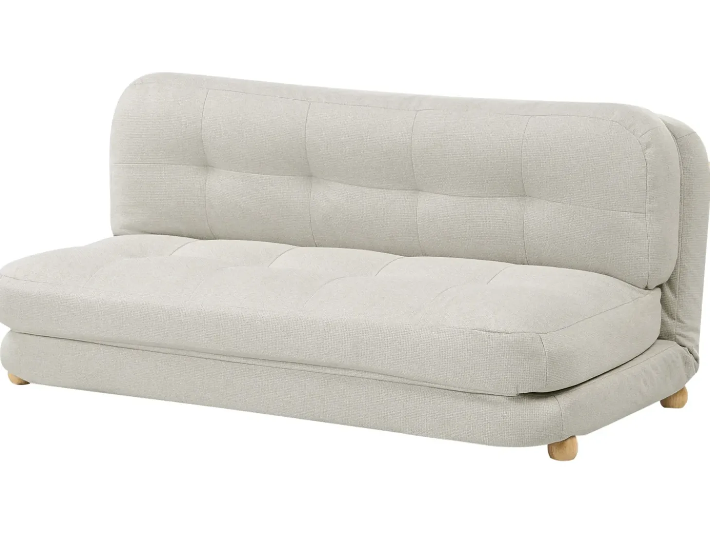 Discount Sofa rozkładana dla 2 osób ESBJERG Len syntetyczny Złamana biel Sofy Z Funkcją Spania|Wszystkie Sofy