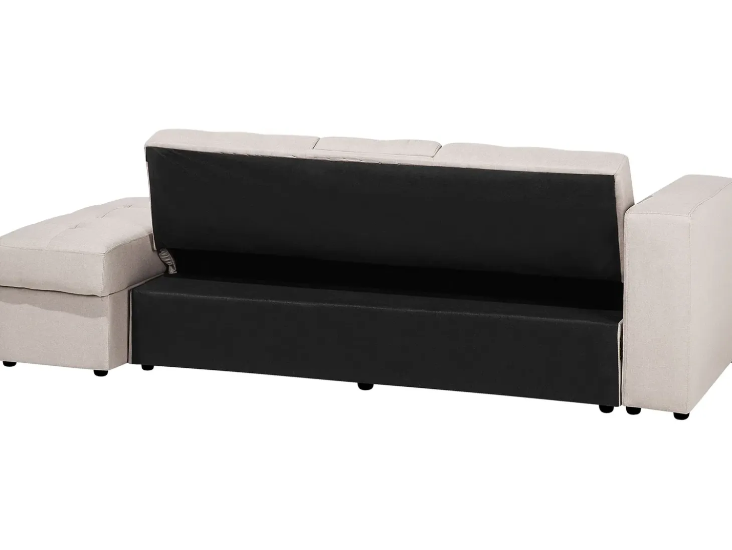 Sofa rozkładana dla 3 osób FALSTER Beżowy ze schowkiem