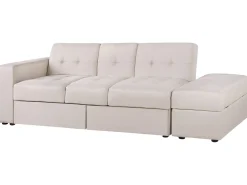Sofa rozkładana dla 3 osób FALSTER Beżowy ze schowkiem
