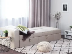 Sofa rozkładana dla 3 osób FALSTER Beżowy ze schowkiem