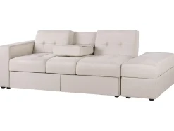 Sofa rozkładana dla 3 osób FALSTER Beżowy ze schowkiem