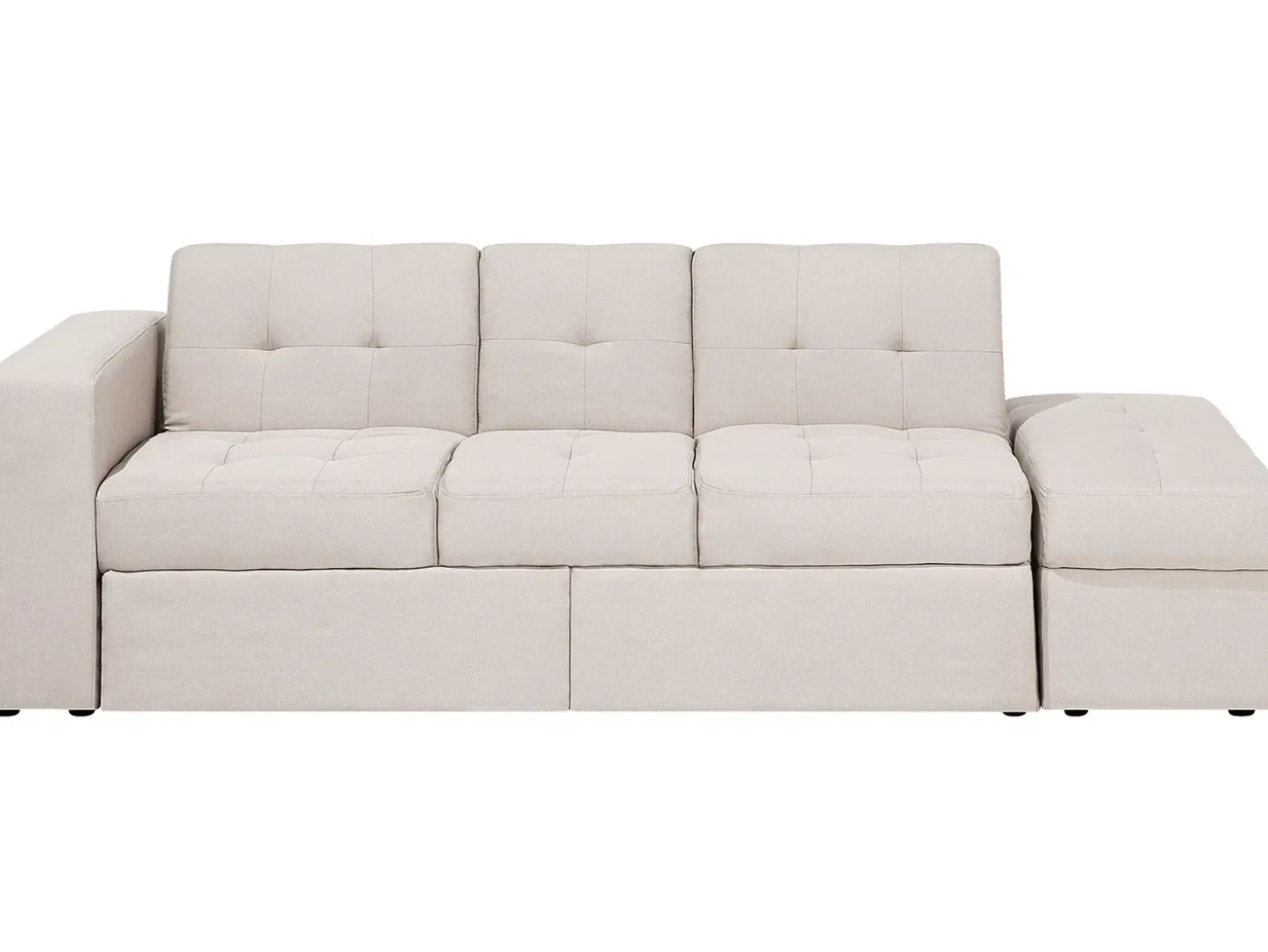 Sofa rozkładana dla 3 osób FALSTER Beżowy ze schowkiem