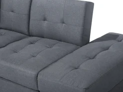 Sofa rozkładana dla 3 osób FALSTER Ciemnoszary ze schowkiem