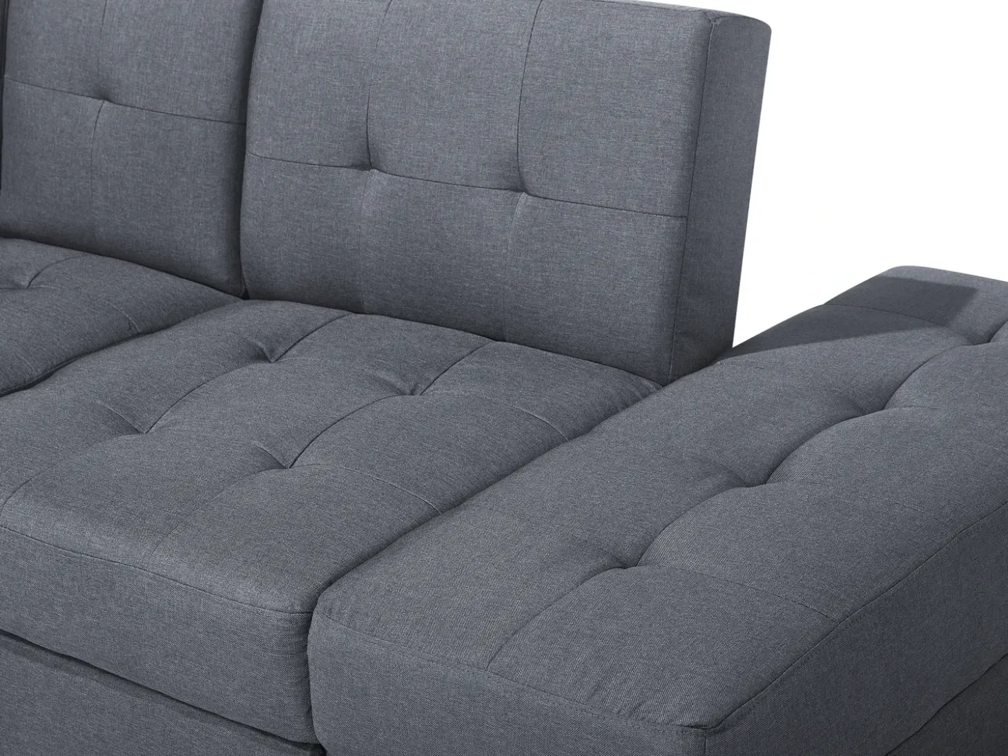 Sofa rozkładana dla 3 osób FALSTER Ciemnoszary ze schowkiem