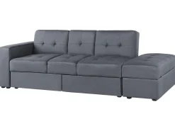 Sofa rozkładana dla 3 osób FALSTER Ciemnoszary ze schowkiem