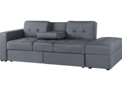 Sofa rozkładana dla 3 osób FALSTER Ciemnoszary ze schowkiem
